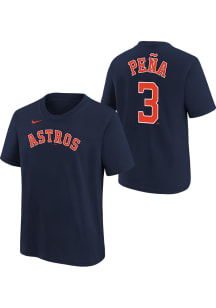 Jeremy Pena Houston Astros Youth Navy Blue Name and Number Player Tee