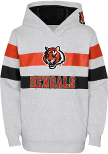 Cincinnati Bengals Boys Grey Dynamic Duo Long Sleeve Hooded Sweatshirt