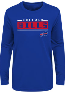 Buffalo Bills Boys Blue Amped Up Long Sleeve T-Shirt