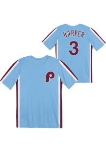 Bryce Harper Philadelphia Phillies Toddler Light Blue Triple Sublimated Short Sleeve Player T Shir..