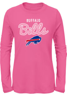 Buffalo Bills Girls Pink Big Game Long Sleeve T-shirt