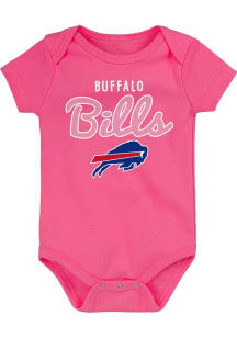 Buffalo Bills Baby Pink Big Game Design Short Sleeve One Piece