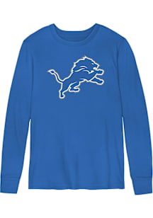 Detroit Lions Boys Blue Primary Logo Long Sleeve T-Shirt