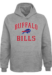 Buffalo Bills Youth Grey #1 Design Long Sleeve Hoodie