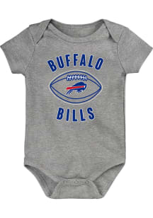 Buffalo Bills Baby Grey Little Kicker Design Short Sleeve One Piece