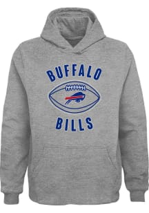Buffalo Bills Boys Grey Little Kicker Long Sleeve Hooded Sweatshirt