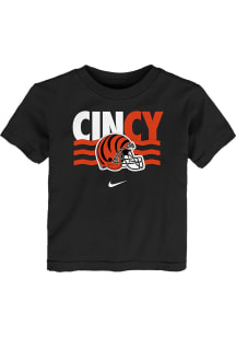 Nike Cincinnati Bengals Toddler Black Nike Local 1 Short Sleeve T-Shirt