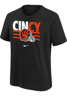 Nike Cincinnati Bengals Boys Black Nike Local 1 Short Sleeve T-Shirt