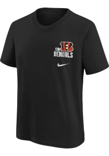 Nike Cincinnati Bengals Youth Black Nike Back Slogan Short Sleeve T-Shirt