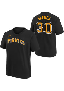 Paul Skenes Pittsburgh Pirates Youth Black Name and Number Player Tee