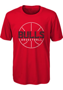 Chicago Bulls Youth Red Ultra Ball Short Sleeve T-Shirt