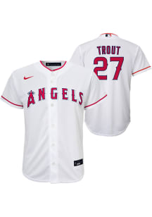 Mike Trout  Nike Los Angeles Angels Youth White Home Replica Jersey