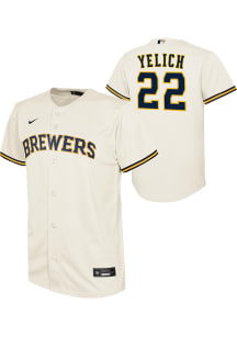 Christian Yelich  Nike Milwaukee Brewers Youth White Home Replica Jersey