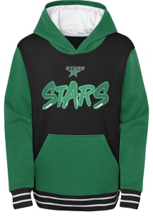 Dallas Stars Youth Black Color Block Wordmark Long Sleeve Hoodie