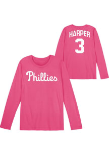 Bryce Harper  Outer Stuff Philadelphia Phillies Toddler Girls Pink NN Short Sleeve T-Shirt