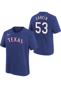 Adolis Garcia Texas Rangers Youth Blue Name and Number Player Tee