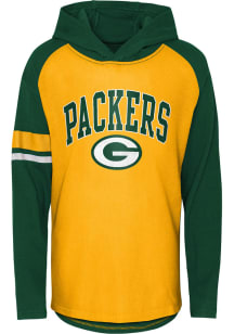 Green Bay Packers Boys Green Playbook Lightweight Long Sleeve Hooded Sweatshirt