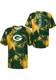 Green Bay Packers Boys Green In the Mix Short Sleeve T-Shirt