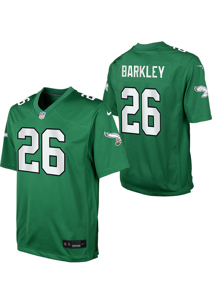 Philadelphia Eagles Saquon Barkley Youth Alt 2 Replica KELLYGREEN Nike Football Jersey