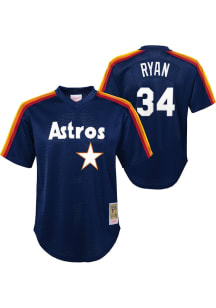Nolan Ryan  Mitchell and Ness Houston Astros Youth Navy Blue Mesh BP Jersey