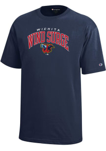 Champion Wichita Wind Surge Youth Navy Blue Arched Logo Short Sleeve T-Shirt