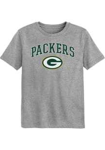 Green Bay Packers Boys Grey Arched Logo Short Sleeve T-Shirt