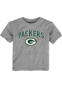 Green Bay Packers Toddler Grey Arched Logo Short Sleeve T-Shirt
