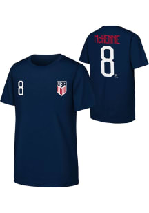 Weston McKennie USMNT Navy Blue TC Short Sleeve Player T Shirt