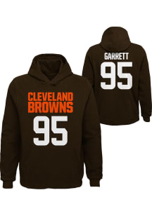 Myles Garrett Outer Stuff Cleveland Browns Youth Mainliner NN Long Sleeve Player Hoodie Brown