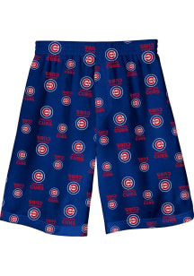 Chicago Cubs Boys Blue All Over Logo Sleep Pants