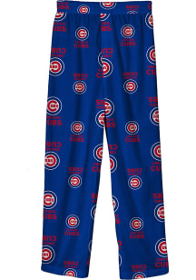 Chicago Cubs Youth Blue All Over Logo Sleep Pants