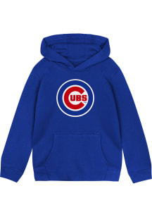 Chicago Cubs Toddler Blue Primary Logo Long Sleeve Hooded Sweatshirt