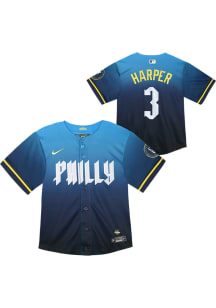 Bryce Harper  Philadelphia Phillies Baby Navy Blue City Connect Limited Jersey Baseball Jersey