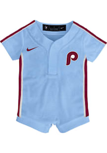 Nike Philadelphia Phillies Baby Light Blue Alt 2 Replica Romper Jersey Baseball Jersey