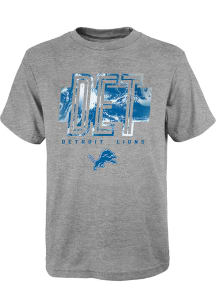 Detroit Lions Boys Grey Abbreviated Short Sleeve T-Shirt