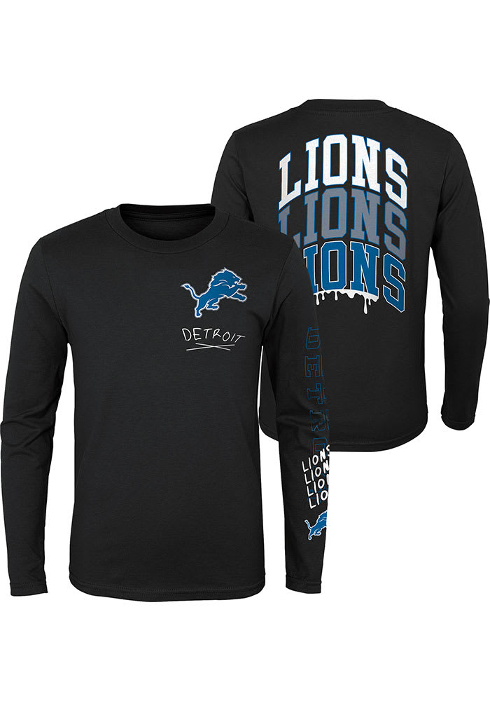 Youth Nike Black Detroit Lions Playbook Long Sleeve T-Shirt