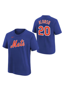 Pete Alonso  New York Mets Boys Blue Name and Number Short Sleeve T-Shirt