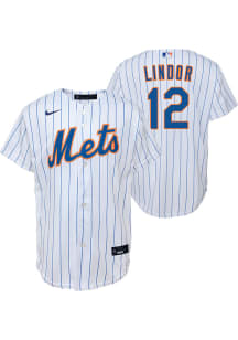 Francisco Lindor  New York Mets Boys White Home Replica Baseball Jersey