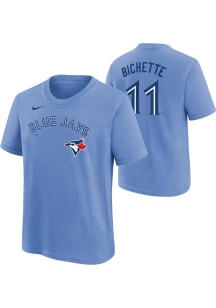 Bo Bichette Toronto Blue Jays Youth Light Blue Alt Name and Number Player Tee