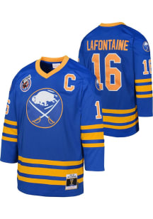 Pat LaFontaine  Buffalo Sabres Youth Blue Retired Hockey Jersey