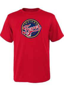 Indiana Fever Youth Red Primary Logo Short Sleeve T-Shirt