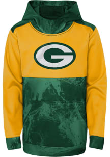 Green Bay Packers Boys Green All Out Blitz Long Sleeve Hooded Sweatshirt