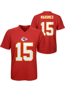 Patrick Mahomes  Kansas City Chiefs Boys Red Name and Number Short Sleeve T-Shirt
