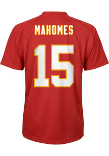 Patrick Mahomes  Kansas City Chiefs Boys Red Name and Number Short Sleeve T-Shirt