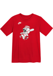 Nike Cincinnati Reds Boys Red Cooperstown Team Logo Short Sleeve T-Shirt