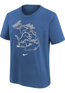 Nike Detroit Lions Boys Blue Nike Local 2 Short Sleeve T-Shirt