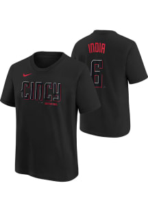 Jonathan India Cincinnati Reds Youth Black Fuse City Connect Player Tee