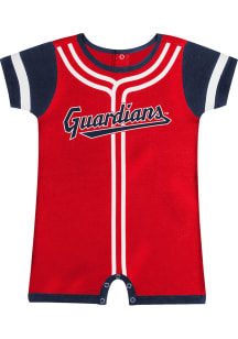 Cleveland Guardians Baby Red Fast Pitch Short Sleeve One Piece