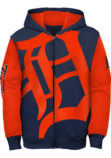 Detroit Tigers Youth Navy Blue Post Card Long Sleeve Full Zip Jacket