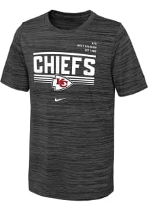 Nike Kansas City Chiefs Youth Black Nike Yard Line Velocity Short Sleeve T-Shirt